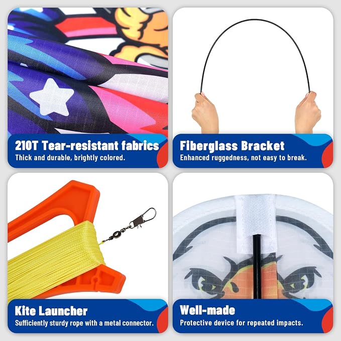 SGftre Complete Kite with Handle, Line & Accessories, Family Outdoor Activities - Image 4