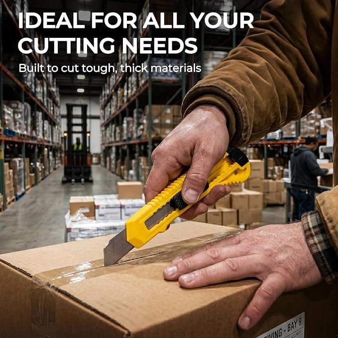 Nicpro 15 PCS Utility Knife Box Cutters Retractable Razor Knife 9mm - Image 4