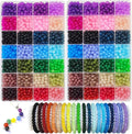 2800PCS 6mm Glass Beads for Jewelry Making, 56 Colors Crystal Beads Bracelets by Gaspletu
