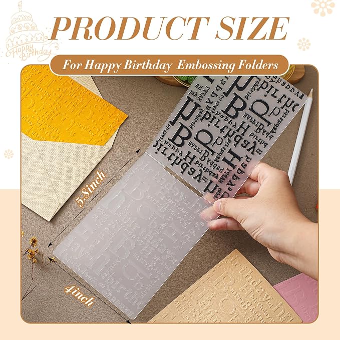 Geiserailie 1 Pcs Embossing Folders 2d/3D Embossing Machine Template Paper Card - Image 2