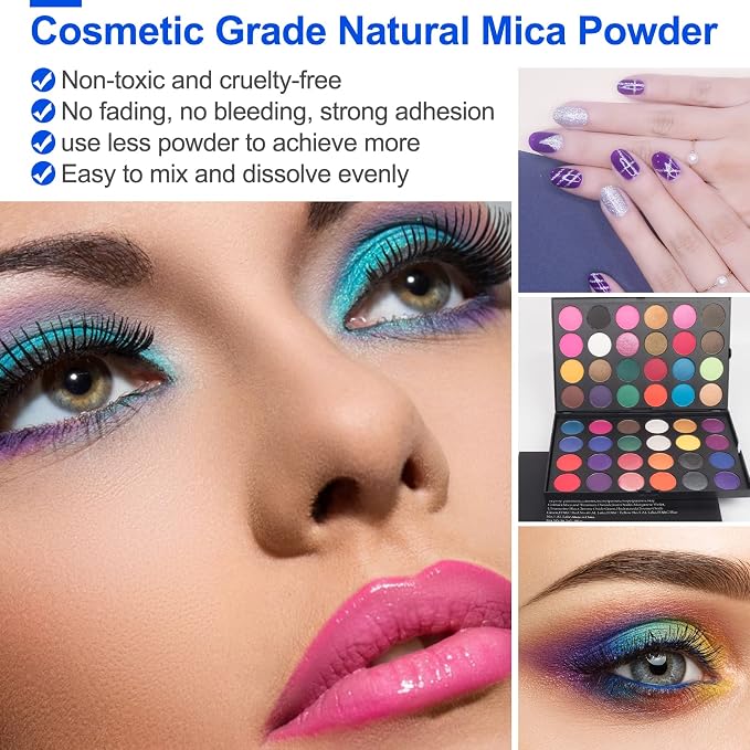 Mica Powder, 7.05OZ（200g）, Epoxy Resin, Candle Making, Bath Bombs - Image 6
