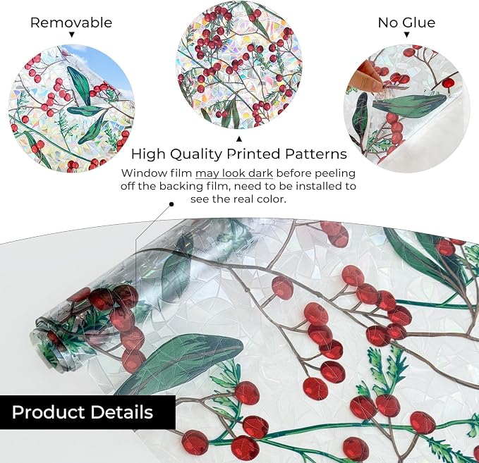 ADD.HERES Window Privacy Film, Stained Glass Decorative Static Cling, Removable - Image 9