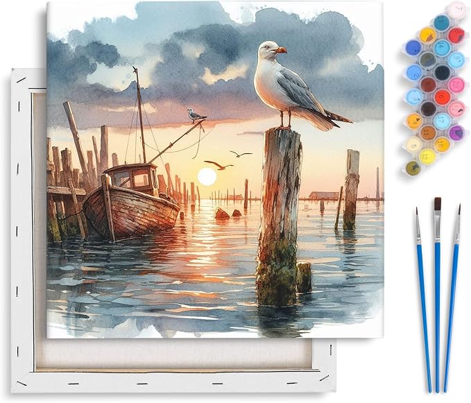 Yezavesu Framed Paint by Numbers Kit by Yezavesu