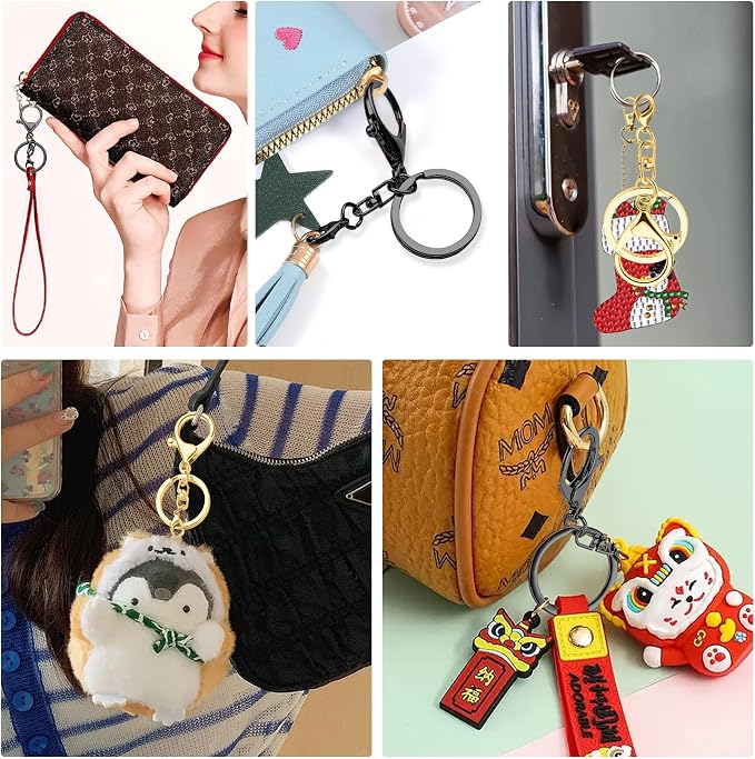 Gkeygo 10 Pack a Set Metal Lobster Claw Clasps and Key Rings, Key Chain - Image 6
