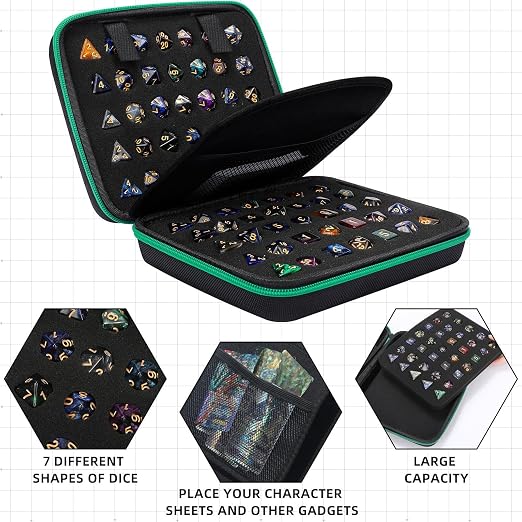 Aoriher 1 Pcs Dice Case with Removable Slotted Tray - Image 4