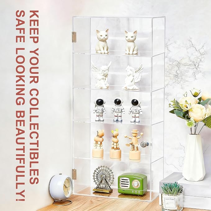 5 Shelf Acrylic Lockable Display Case - Image 6