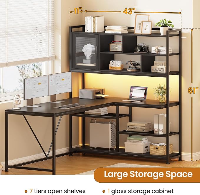 SEDETA L Shaped Computer Desk, L Shaped Corner Desk - Image 2