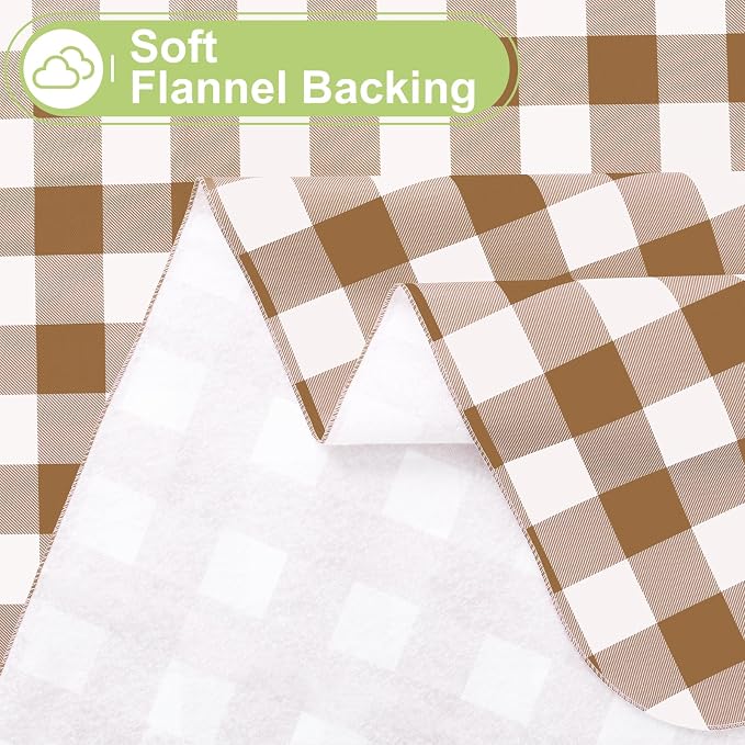 Smiry Oval Table Cloth, Waterproof Vinyl Tablecloths - Image 4