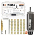 Rivet Nut Installation Tool Set Flat Head Rivnut Threaded Insert Nut Kit SAE & Metric for Metal Heavy Duty Zinc Plated Nutsert (10-24(Rivet Nut Tool-25pcs))