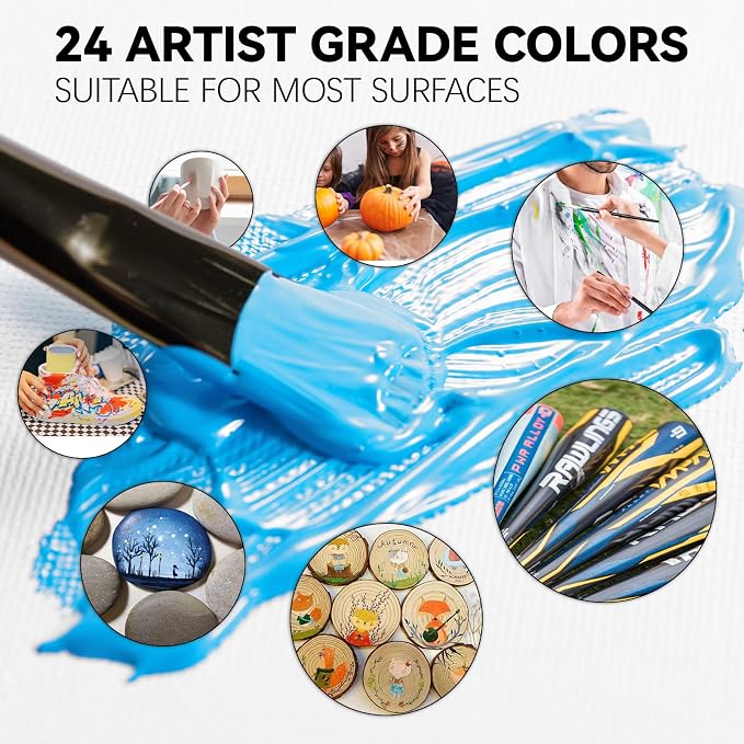 Inburit Art Acrylic Paint Set for Adults & Kids - Image 5