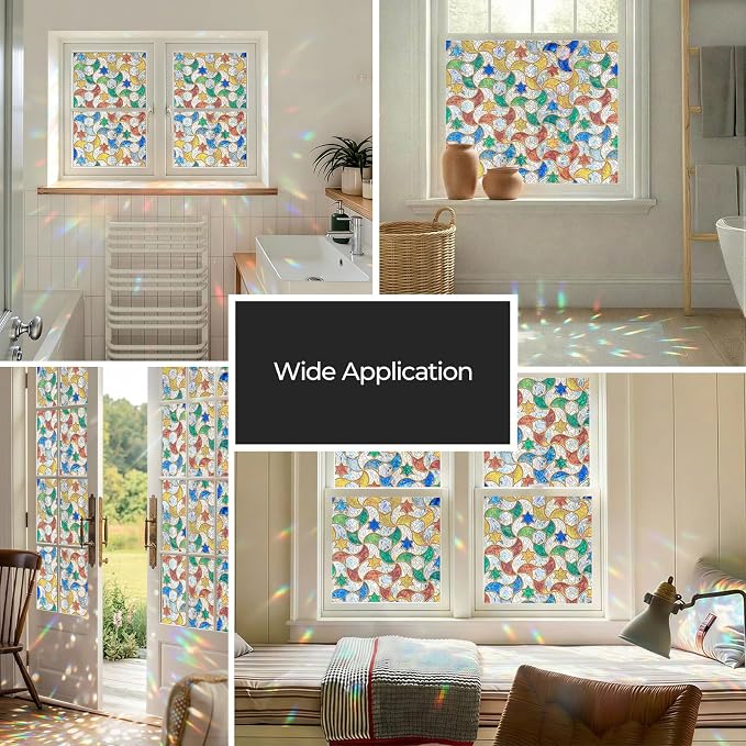 ADD.HERES Window Privacy Film, Stained Glass Decorative Static Cling, Removable - Image 6