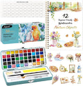Watercolor Workbook, Water Coloring Book, 12 Different Patterns of Original DIY by Joyask