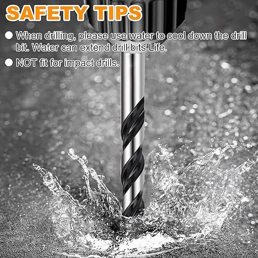 11PCS Masonry Drill Bit Set & Concrete Drill Bit Set 1/8"-1/2" Industrial Strength Carbide Drill Bit Tip for Glass/Brick/Plastic/Cement/Wood/Tile/Etc, by TITGGI
