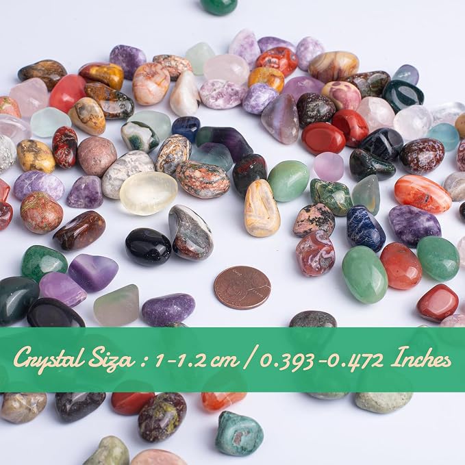 Polished Mixed Crystal Chips Set, 0.4 inches, Meditation, Witchcraft and Home - Image 2