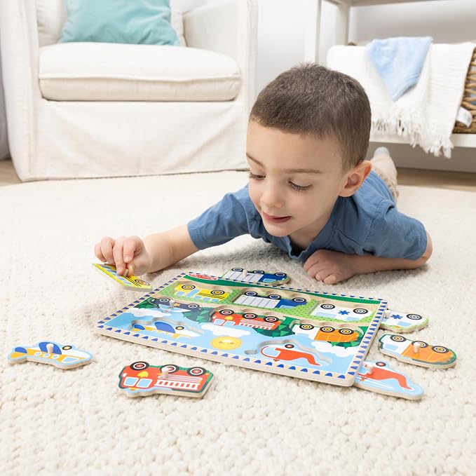 Melissa & Doug Vehicles Wooden Peg Puzzle - Image 6
