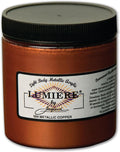 Jacquard Lumiere 8oz Fabric Paint Metallic Copper by Jacquard