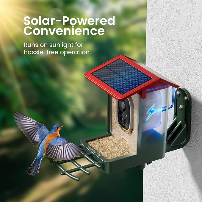 Smart Bird Feeder with Camera Solar Powered, 2K HD Video, AI Bird Species - Image 4