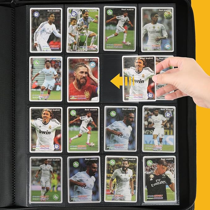 16 Pocket Ringless Side Loading Trading Card Binder, 1024 Cards PU Fixed Page - Image 4