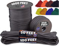 BORED? PARACORD! 550 lb Paracord - Ideal for Crafting, Camping, DIY Projects, Active & Military Outdoors - Strong Survival Rope - Tactical Parachute Cord Type III - Tan 250 Feet