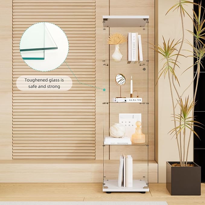 FLYMUHJIA Curio Cabinet Glass Display Case - Image 10