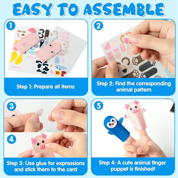 COcnny Animal Finger Puppets Crafts - Image 3
