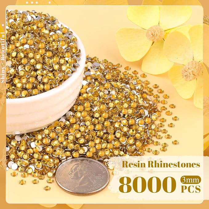 8000PCS 3mm Resin Rhinestones Bulk - Image 2