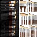 Nicpro 30pcs Paint Brush Set, Professional Acrylic Paint Brushes by Nicpro