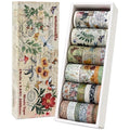 24 Rolls Vintage Washi Tape Set, Floral Letter Butterfly Mushroom Botanical by emmoolife