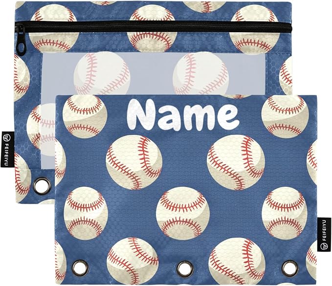 Custom Baseballs Ball Blue Pencil Pouch by BOENLE-WELCOMEYOURCOMING