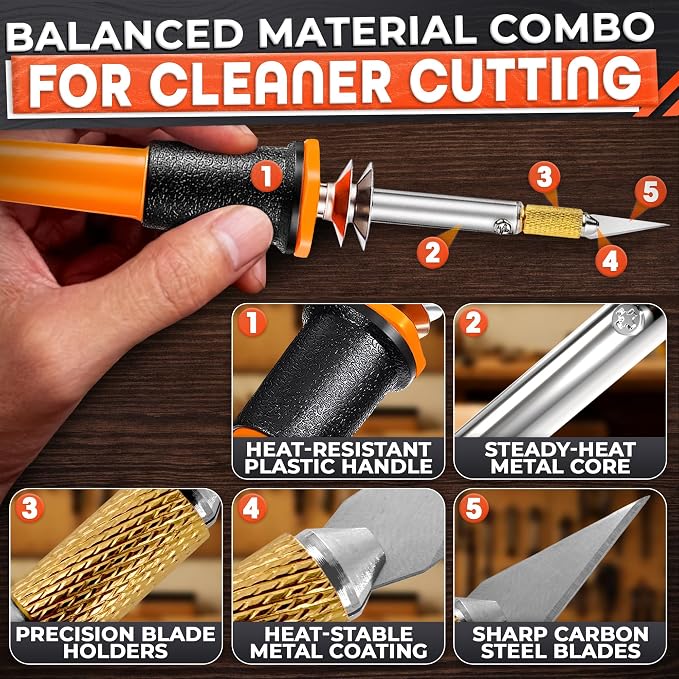 Hot Knife Plastic Cutter Tool Set; 30W Power Draw; 55 in Long Cable | Electric - Image 3