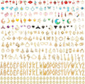 Flasoo 304Pcs Gold Charms for Jewelry Making, Keychains and Crafts by Flasoo