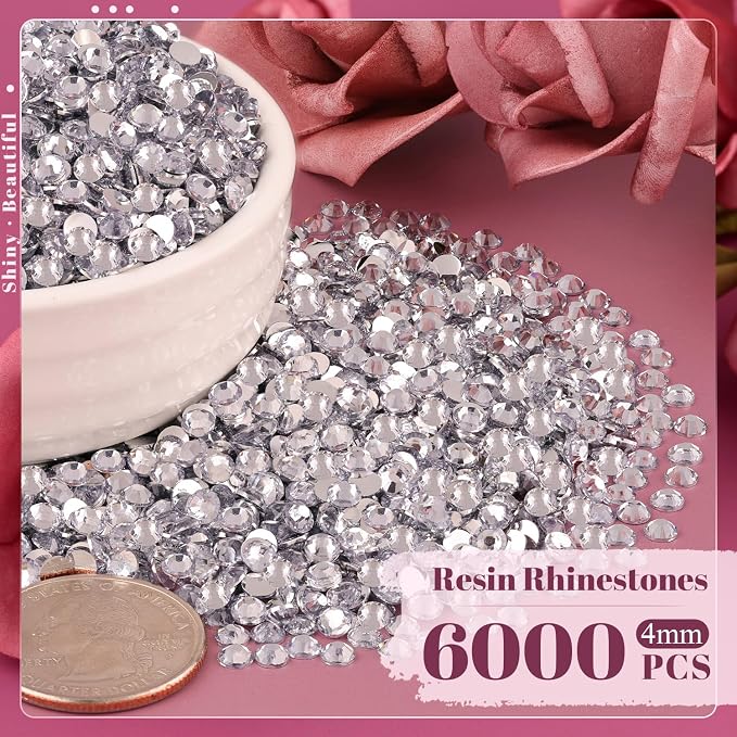 6000PCS 4mm Resin Rhinestones Bulk - Image 2