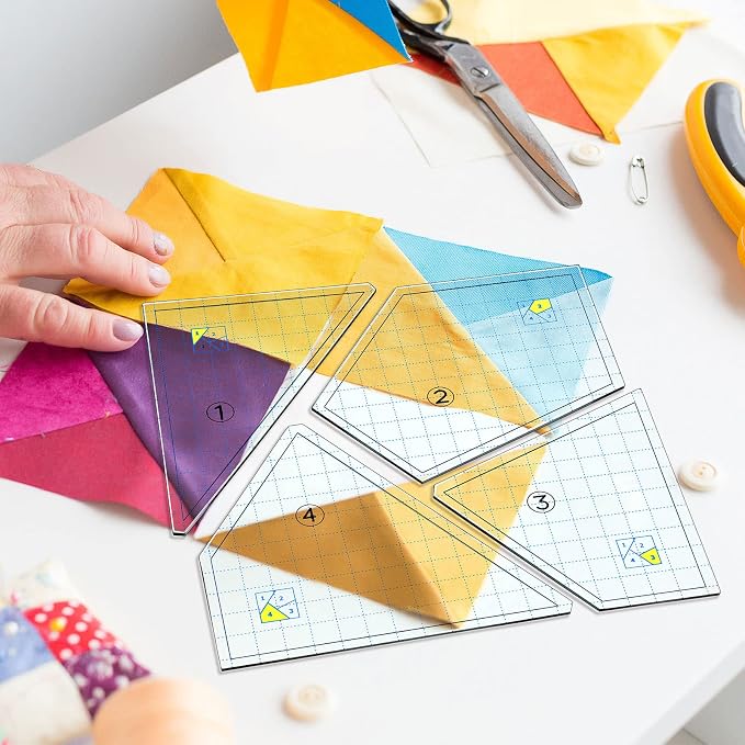 Jutom Quilting Templates Set Acrylic Cutting Templates - Image 5
