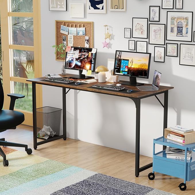 PayLessHere | 55 Inch Computer Desk | Vintage | Office Desk - Image 2