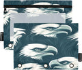 Eagles Head Pencil Pouch for 3 Ring Binder, 2 Pack Waterproof Pencil Bags Clear by BOENLE-WELCOMEYOURCOMING