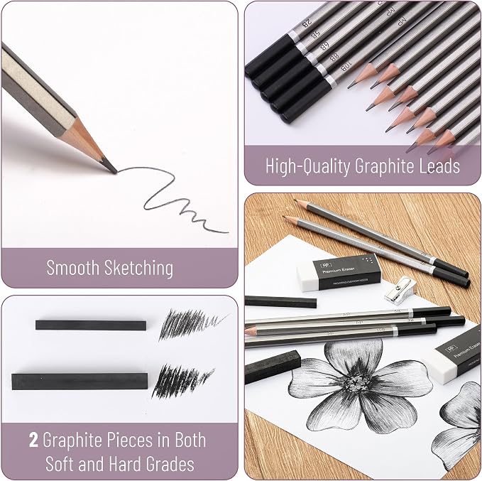 Mr. Pen- Drawing Sketching Pencil Set, Graphite Pencils | Graphite Sticks - Image 3