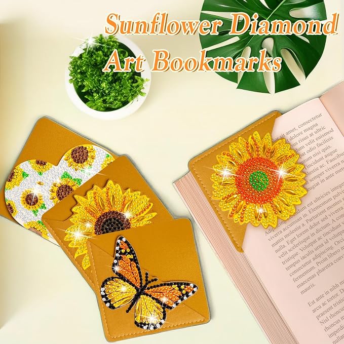 WIVICO 8Pcs Diamond Painting Bookmarks, Diamond Pearl Art Kits - Image 2