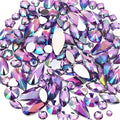 Mixed 1400pcs AB Colour Gems Jewels Flatback Rhinestones, Face Art Gem Jewel by Unknown