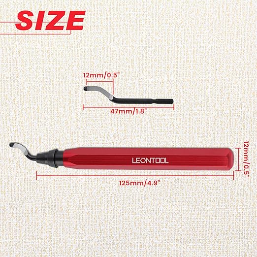 Deburring Tool with 11 Carbon Steel Blades, Rotary Burr Removal Blades with Metal Handle, 360 Degree Rotary Head Deburring Tool for Metal, Copper Pipe, 3D Printing, Resin, PVC