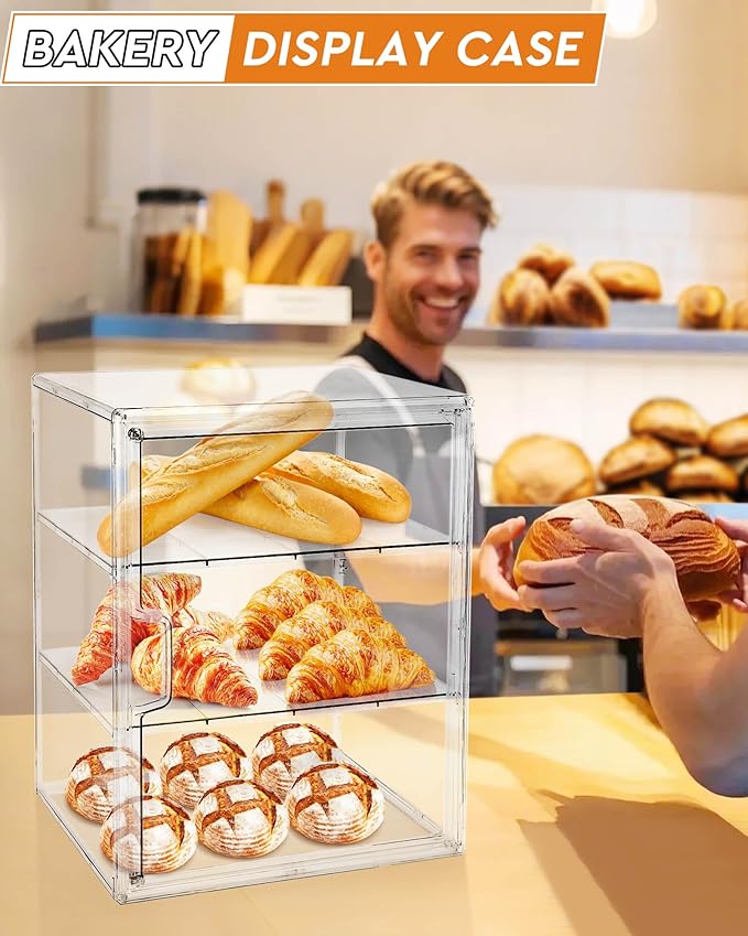 MEI NIAN Pastry Display Case, Bread Box - Image 3