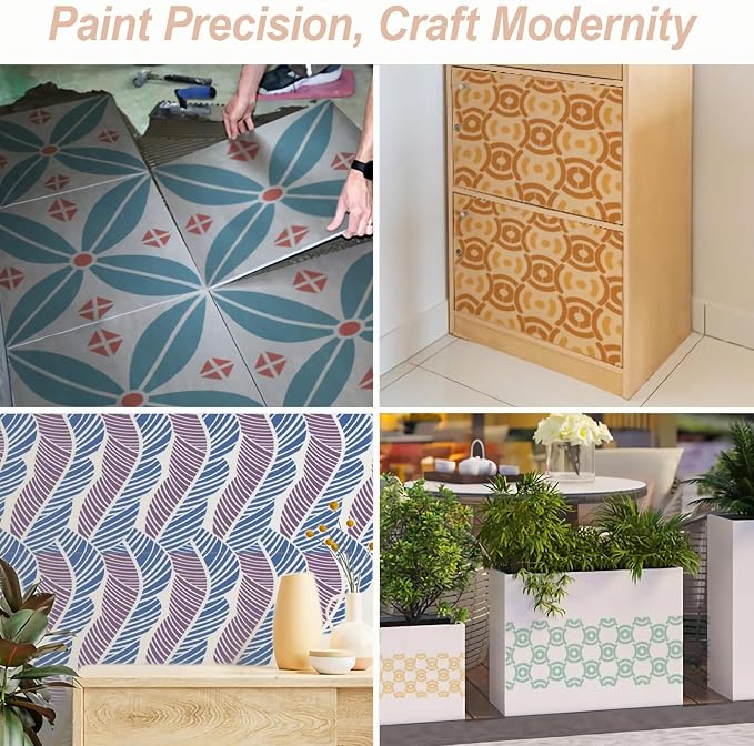 Wall Stencils for Painting Large Pattern, Exquisite Geometric Designs for Wall - Image 2