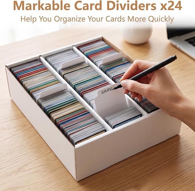 RLAVBL 2 Pack Trading Card Storage Box, 3 Row - Image 3