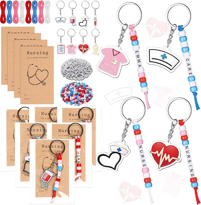 Suncalla 996 Pcs 24 Set Nurse Keychain Making Kit Medical DIY Crafts Bulk | by Unknown