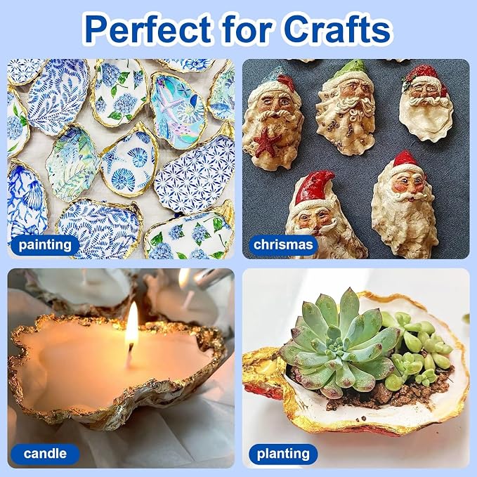15PCS Natural Oyster Shells 4-5 in Uncarved Oyster Shells - Image 6
