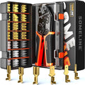 SOMELINE Open Terminal Connector Crimping Tool Kit, 2.8/4.8/6.3mm Male Female Non-Insulated Disconnect Terminals, AWG 24-14 Crimping Pliers for Molex 2.13/2.36mm, AMP - TE CONNECTIVITY Connectors