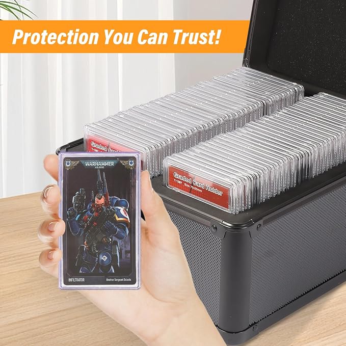 EcoVibe Graded Card Case, Aluminum Alloy Trading Card Storage Box - Image 6