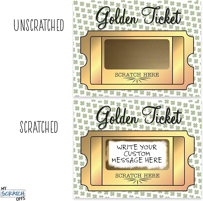 My Scratch Offs 20 Golden Ticket St. Patrick's Day Make Your Own DIY Scratch - Image 3