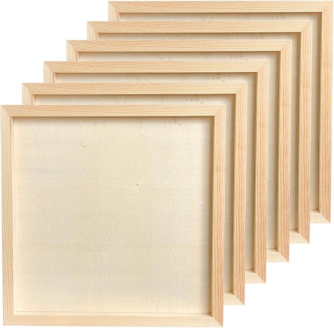 Wood Art Panels 12x12 Unfinished Wooden Canvas Panels 6-Pack Wood Frame - Image 6