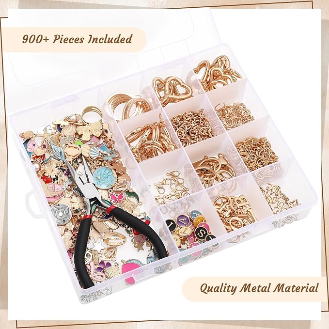 BESARME 900PCS Lip Gloss Keychain Making Kit - Image 3