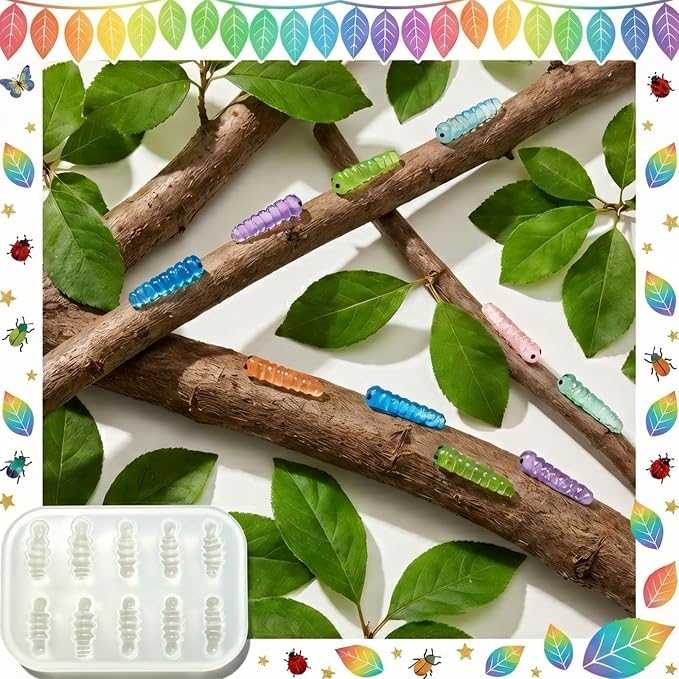 Mini Worm Resin Silicone Casting Mold - Image 5